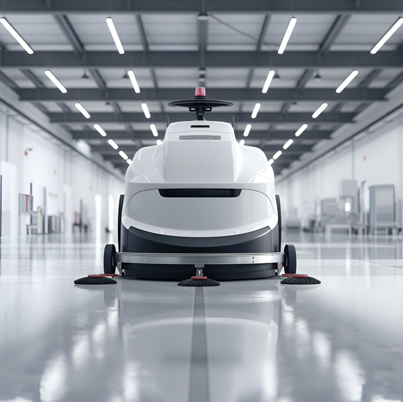 futuristic cleaning machine