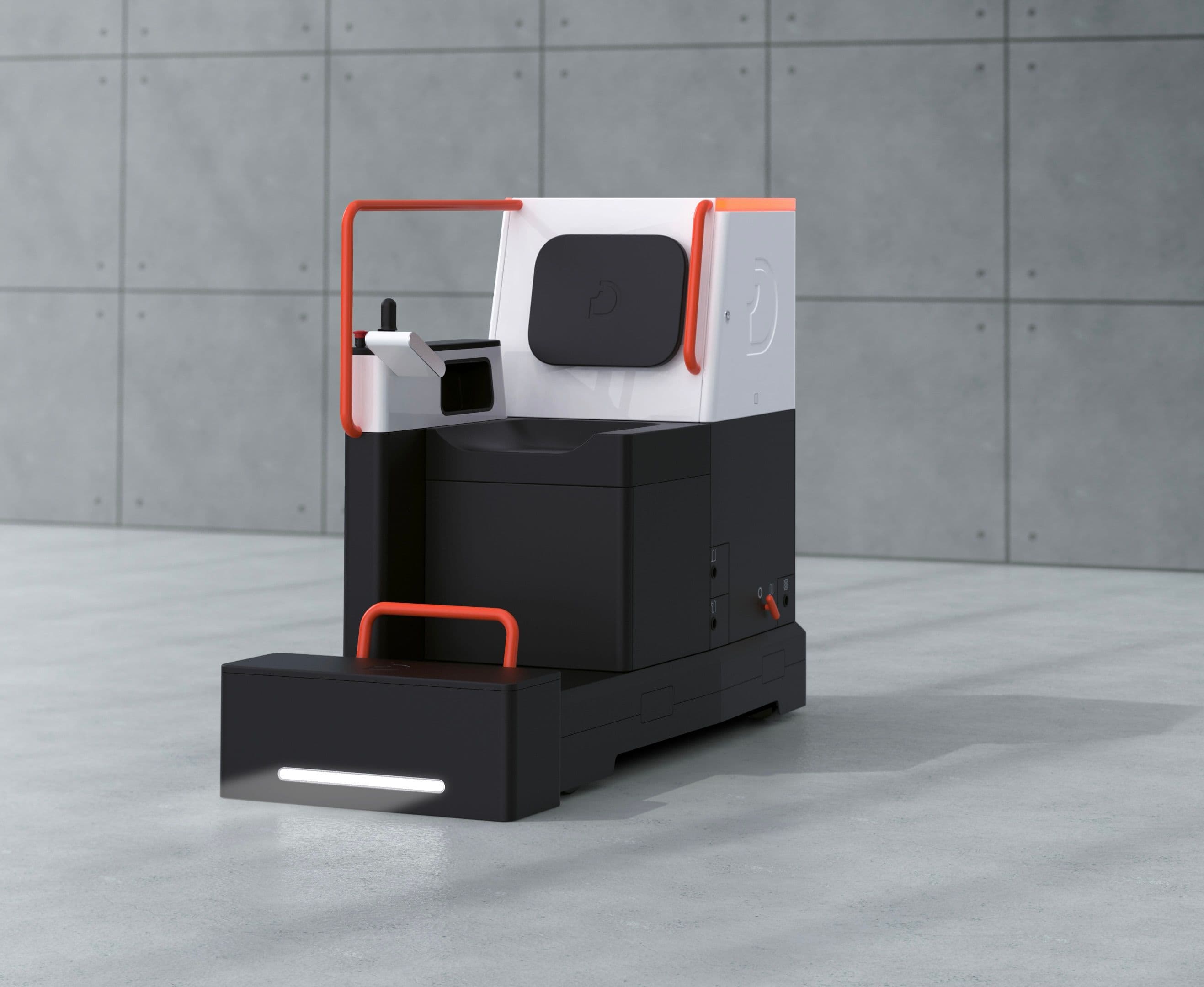 futuristic cleaning machine